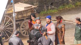 Noel fielding filmed in costume.The Completely made up Adventures of Dick Turpin. Series 2. Charlestown Harbour turned into a giant location. Cornwall, UK