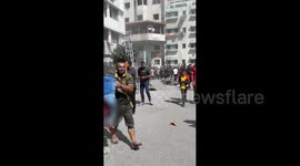 Palestine: A child is seriously injured in the Israeli air strike on Gaza city