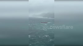 US: Cargo Ship 'Pan Viva' Endures Fierce Alaskan Storm, Coast Guard on High Alert