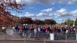 Long lines outside Donald Trump Rally the Greater Expo Center in Oaks PA