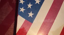 American Flag at Sunset