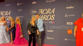 Jonesy and Amanda attend the 2024 ACRA awards at The Star, Pyrmont, Sydney, Australia