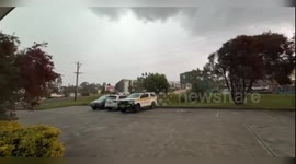 Intense storm hits town in New South Wales, Australia