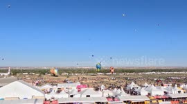 Hot air balloon crashes into radio tower at event in New Mexico