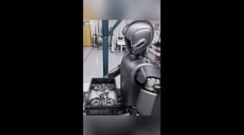 Chinese-made humanoid robot put into working scenario