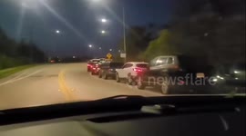 Florida fuel shortage from Hurricane Milton sees long queues at filling stations