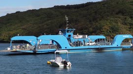 King Harry Ferry on The Fal River in Cornwall UK. It saves many miles for drivers visiting 'The Roseland Peninsula'