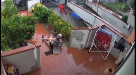 Woman Slips and Falls While Getting Laundry