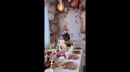 Frenchie Stitch celebrates his baby brother first birthday with lovely bear themed party