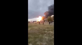 Fuel Tank Explodes At Gas Station In Grozny, Russia