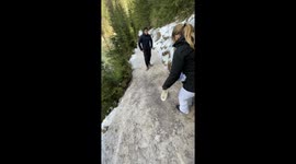 Confident Walk Ends in a Precarious Fall