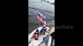 US: Trump Supporters Hold MAGA Boat Parade In Jupiter, Florida