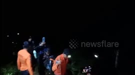 Rescue team saves two stranded climbers in Indonesia