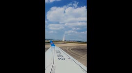 Dust devil tornado spotted in airport runway