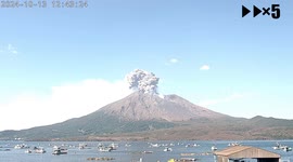 Sakurajima volcano spews 1400 metre high ash cloud in Japan