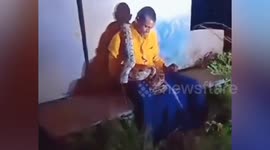 Truck driver taking a nap wakes up to huge PYTHON slithering across him