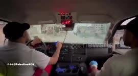 Gaza Strip: The Palestine Red Crescent teams today transported 5 injured individuals from the Al-Lababidi intersection in the northern part of the Gaza Strip, following the IDF targeting of a house