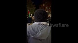 US: NYC Healthcare Workers for Palestine and Doctors Against Genocide marchers continue to march through the streets of Brooklyn, New York