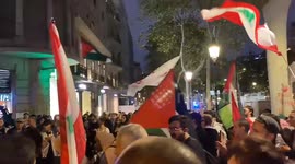 Spain: Pro-Palestine and Lebanon Protesters Rally in Front of European Commission in Barcelona