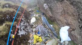 'Waterfall' of rubbish cascades down Snowdon - requiring urgent action