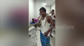 A man in Bhagalpur, Bihar carried a live snake to the hospital after being bitten by it in Northern India