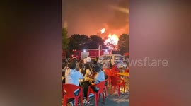 Fuel tanker explodes causing mushroom-shaped fire cloud