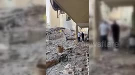 Lebanon: Building Leveled by Israeli Raids in Haret Hreik, Beirut Suburbs