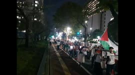 Japan: A protest in front of the Japanese Ministry of Foreign Affairs in Tokyo is demanding an end to the war on Gaza