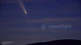 Time-lapse footage of Comet A3 - which won't be seen for 80,000 more years