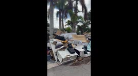 Streets Filled With Debris as Hurricane Milton Approaches