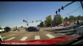 White Pickup T-Bones SUV