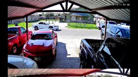 Car Gets Sideswiped While Turning Into Driveway