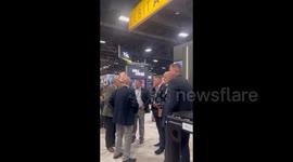 'Where is the baby killing technology?' Pro-Palestine activist confronts Israeli arms makers