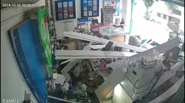 Quick-thinking son catches mother who fell through ceiling