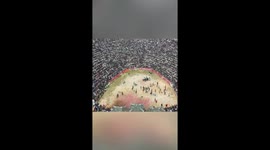Bullfight in SW China's Guizhou