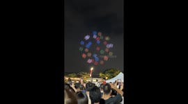 Drone show celebrates 75th anniversary of PRC on National Day in Shenzhen