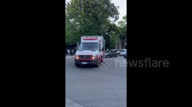Argentina: Ambulance outside the hotel where Liam Payne died