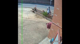 Cyclist crashes on roadside in Jiangsu Province, China
