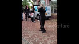Netherlands: Dozens of pro-Palestinian protesters have gathered in Leiden, Netherlands, demanding that all universities sever ties with Israel