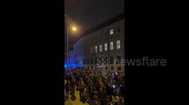 Austria: Protesters chant for Palestine at the University of Vienna in Austria
