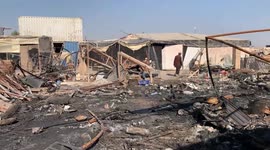 Market catches fire in Afghanistan's Kandahar
