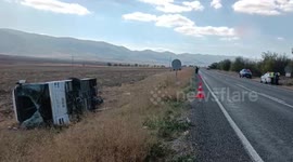 22 injured after bus carrying Japanese tourists overturns in central Türkiye