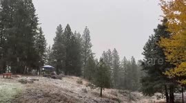 US: Idaho Receives First Snow Of Season