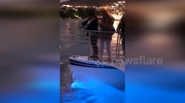 Bioluminescent waves fascinate visitors to Newport Beach, California