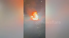 Shocking moment £29k Ford Ranger explodes in fireball on M5