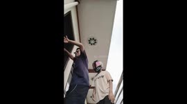 Dancing two brothers with comdy song .