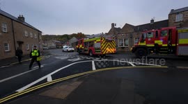 Car crash in Bakewell Derbyshire during rush hour traffic. Nobody injured.