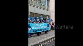 UK: A protest took place outside the High Court yesterday