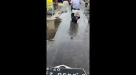 Motorbike collision in West Java, Indonesia