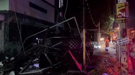 'Drink driving' Australian, 47, arrested for crashing pickup truck into shops in Thailand